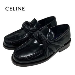Celine Loafers Leather Shoes Leather Black Unused